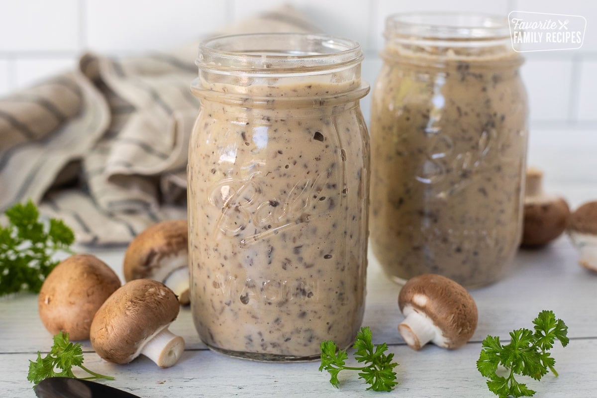 Homemade Condensed Mushroom Soup for Casseroles & Midwest Dishes